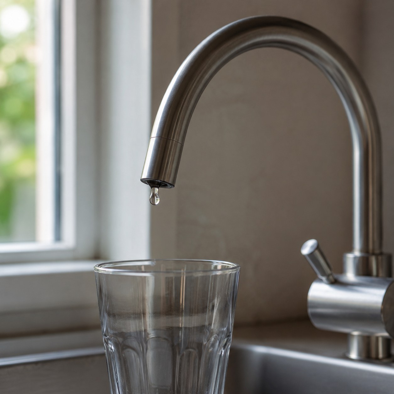 Kitchen faucet with no water flowing
